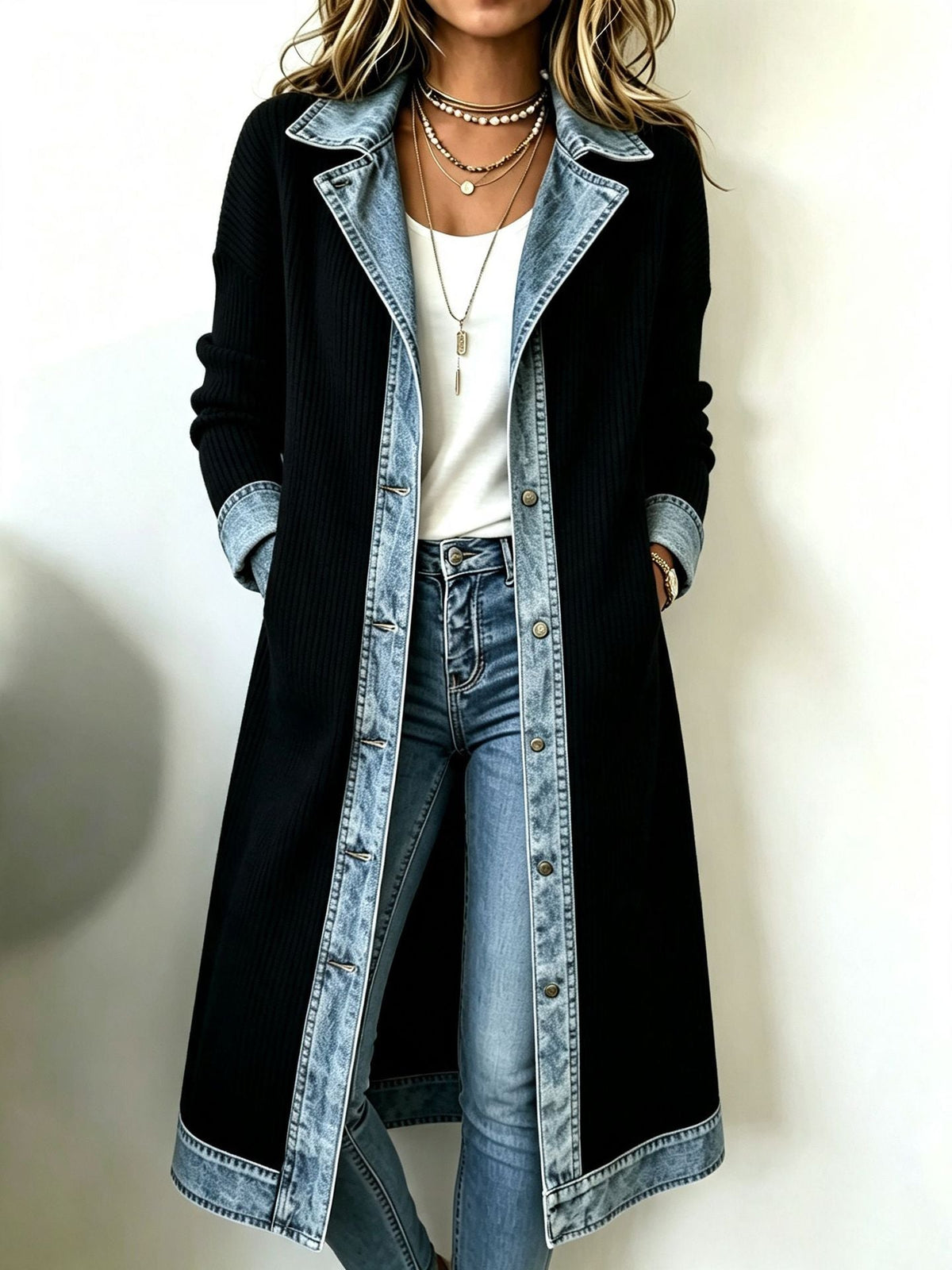 P|H - Trim Duster Cardigan for Women Margaret