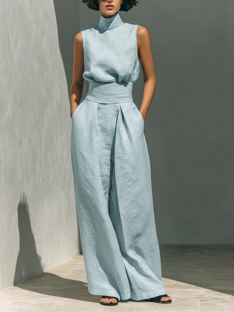 P|H - Wide Leg Linen Two-Piece Set Ariana