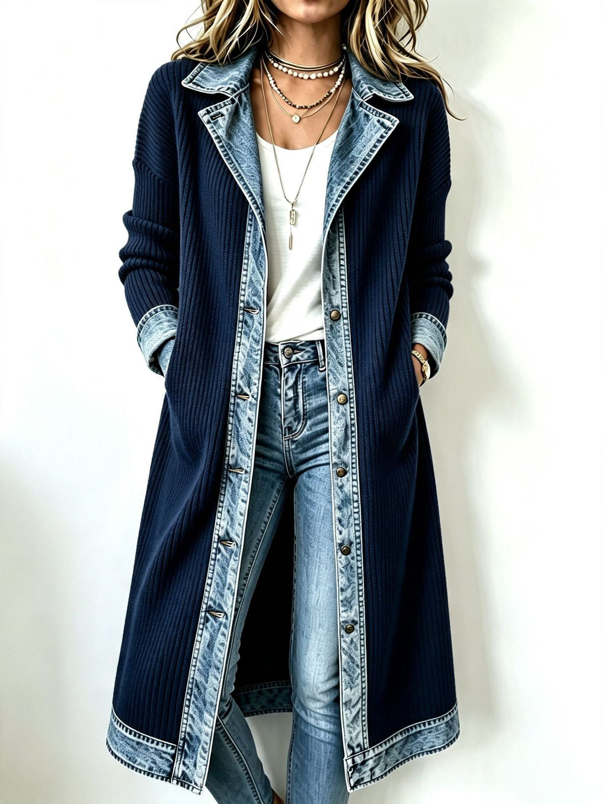 P|H - Trim Duster Cardigan for Women Margaret