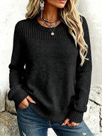P|H - Textured Open-Knit Sleeve Sweater Helen
