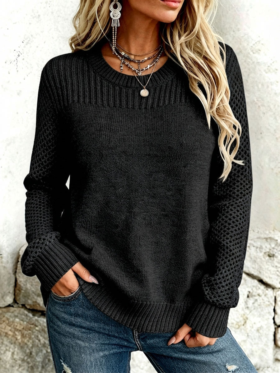 P|H - Textured Open-Knit Sleeve Sweater Helen