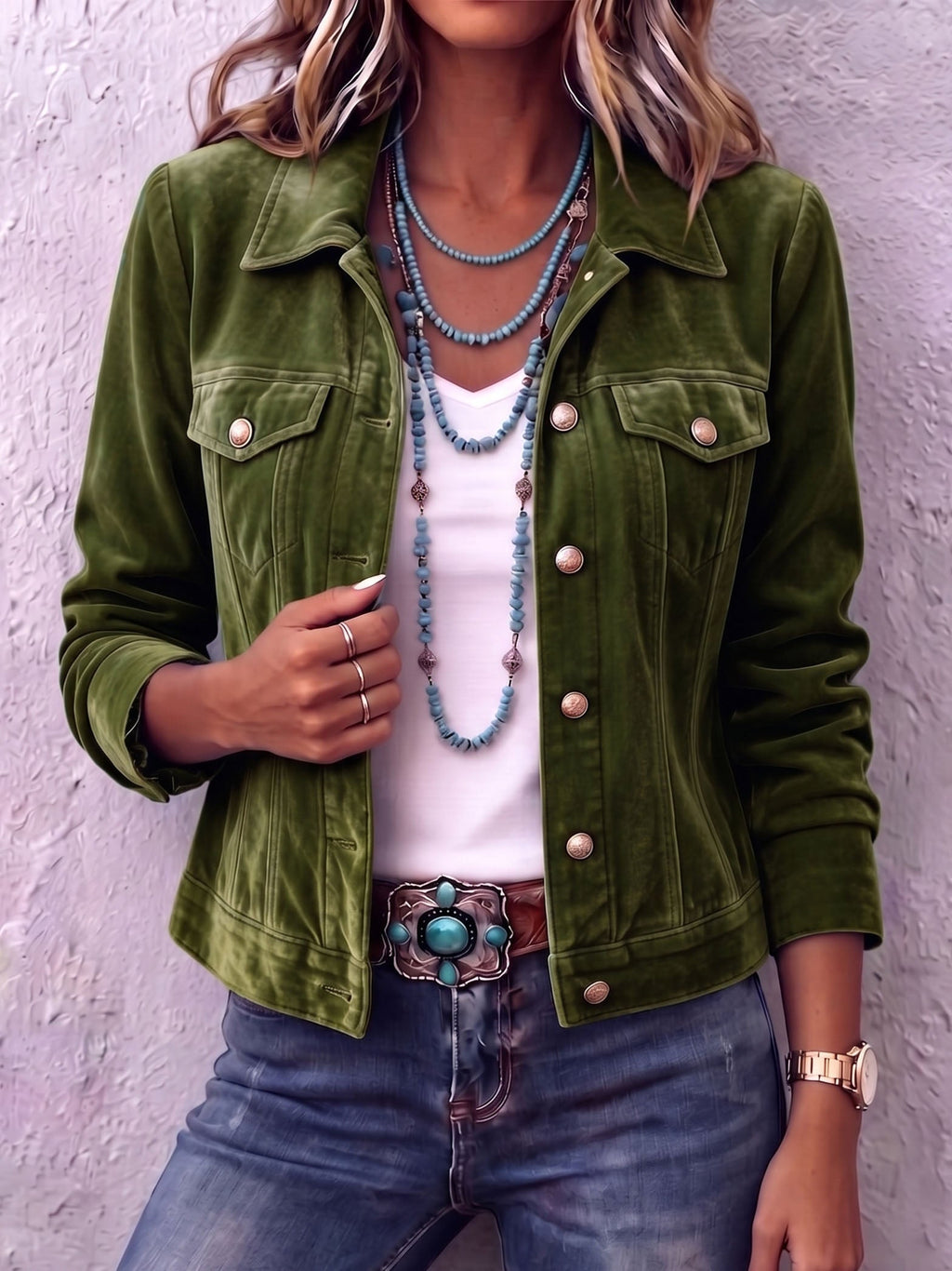 P|H - Velvet Western Trucker Jacket Margaret