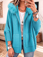P|H - Cozy Hooded Knit Cardigan Sandra