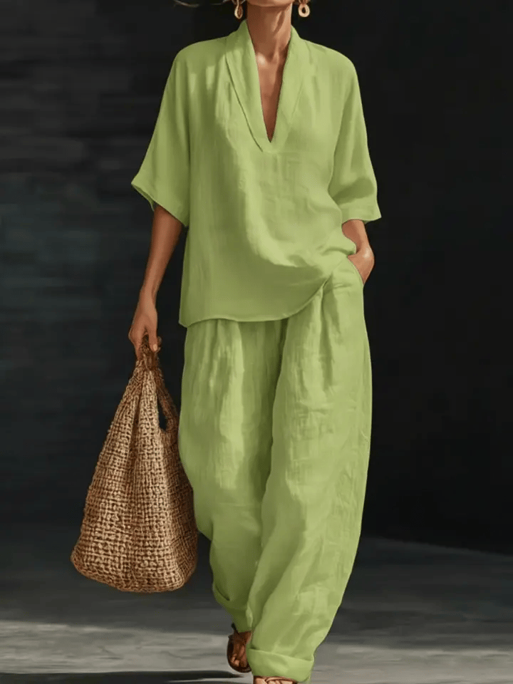P|H - Effortless Linen Two-Piece Set Lilly