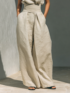 P|H - Wide Leg Linen Two-Piece Set Ariana