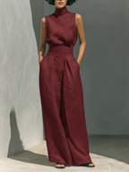 P|H - Wide Leg Linen Two-Piece Set Ariana