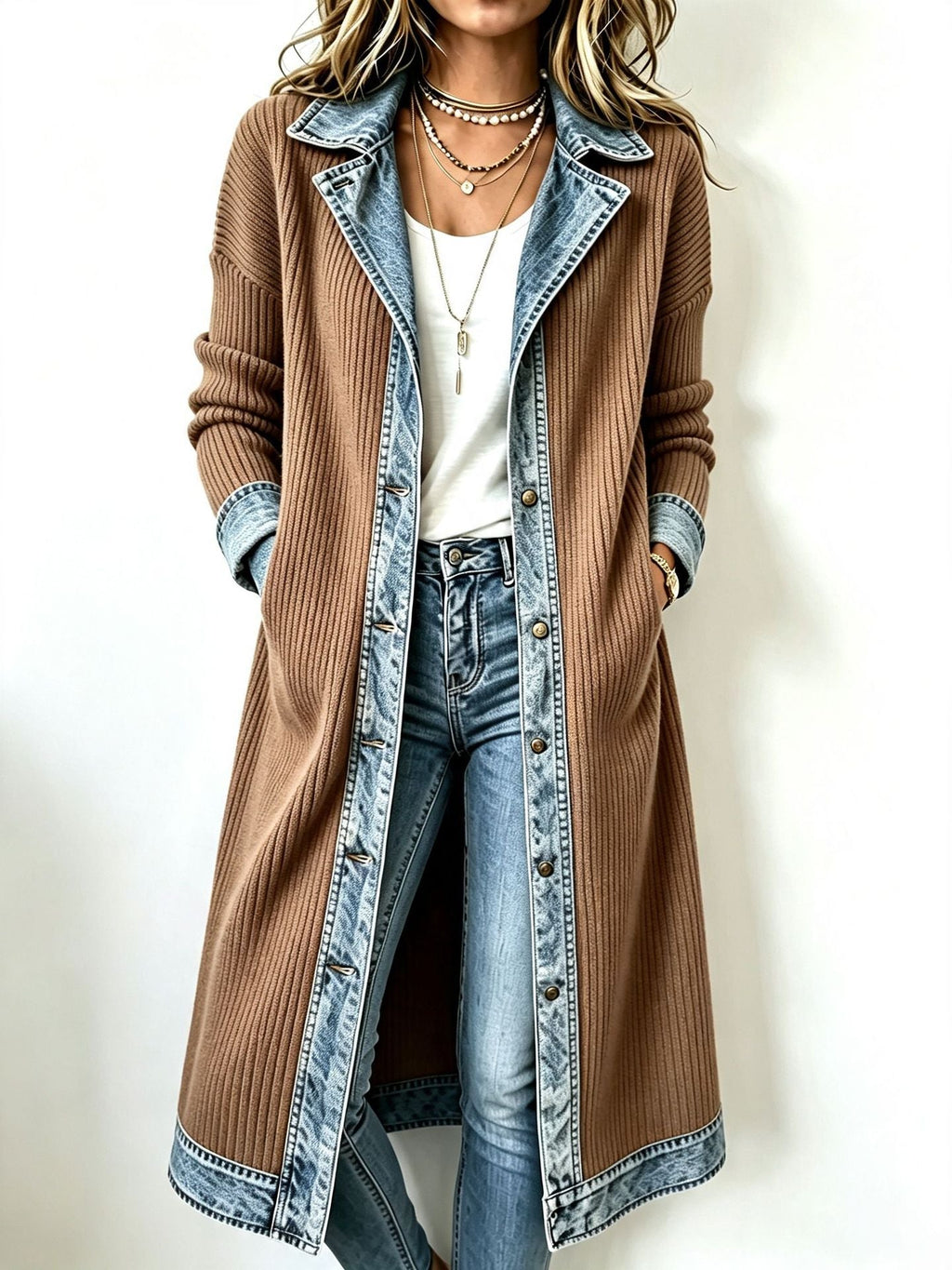 P|H - Trim Duster Cardigan for Women Margaret