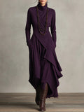 P|H - Asymmetric Turtleneck Maxi Dress for Women Joyce