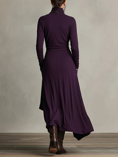 P|H - Asymmetric Turtleneck Maxi Dress for Women Joyce