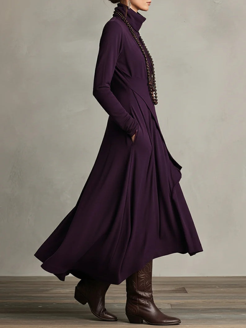 P|H - Asymmetric Turtleneck Maxi Dress for Women Joyce