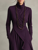 P|H - Asymmetric Turtleneck Maxi Dress for Women Joyce