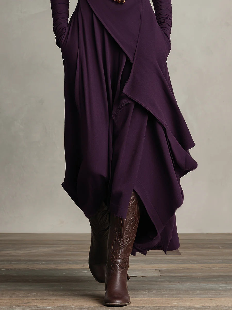 P|H - Asymmetric Turtleneck Maxi Dress for Women Joyce