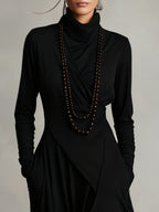 P|H - Asymmetric Turtleneck Maxi Dress for Women Joyce