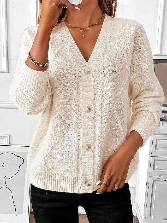 P|H - Cable Knit Button Cardigan for Women Cynthia