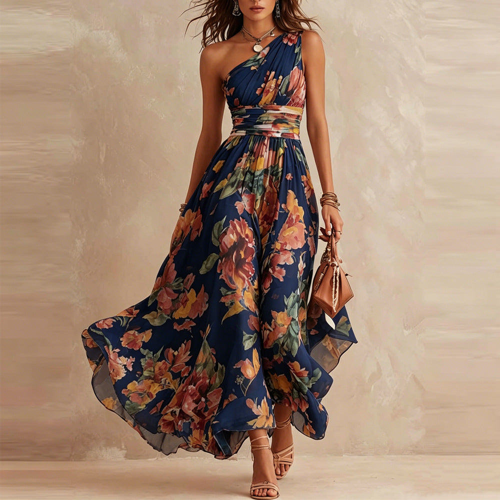 P|H - One-Shoulder Floral Maxi Dress for Women Carol