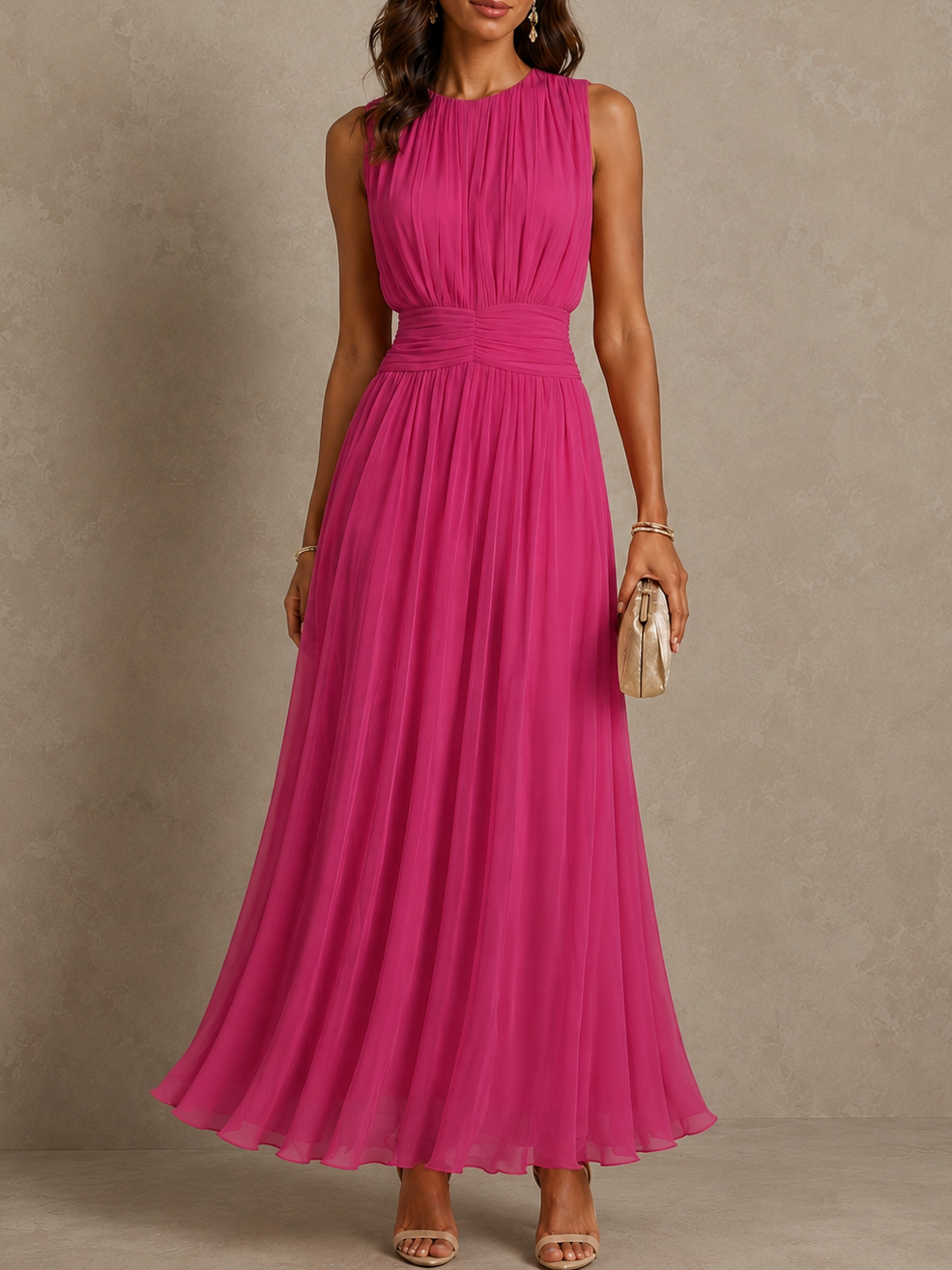 P|H - Ruched Waist Maxi Dress for Women Sandra