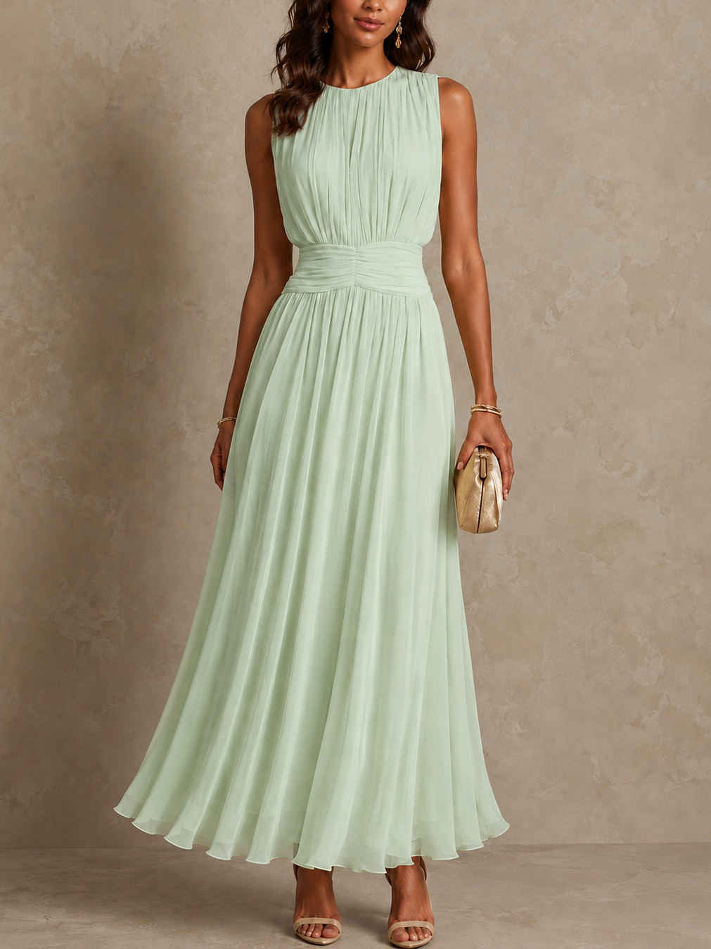 P|H - Ruched Waist Maxi Dress for Women Sandra