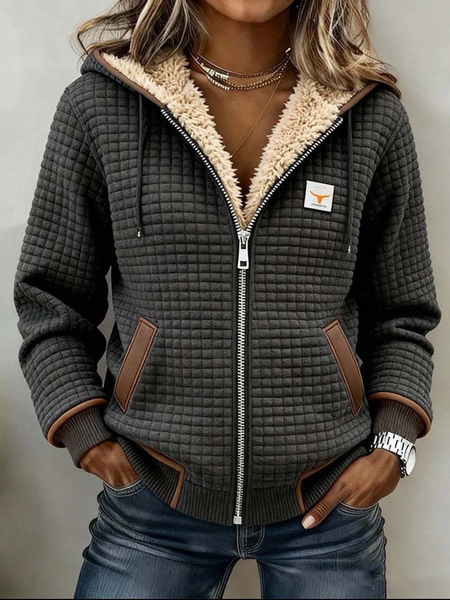 P|H - Sherpa-Lined Quilted Hooded Jacket for Women Catherine