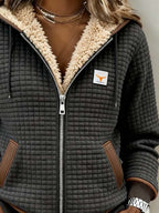 P|H - Sherpa-Lined Quilted Hooded Jacket for Women Catherine