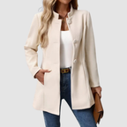 P|H - Stand Collar Longline Jacket for Women Ruth