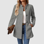 P|H - Stand Collar Longline Jacket for Women Ruth