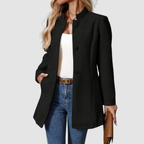 P|H - Stand Collar Longline Jacket for Women Ruth