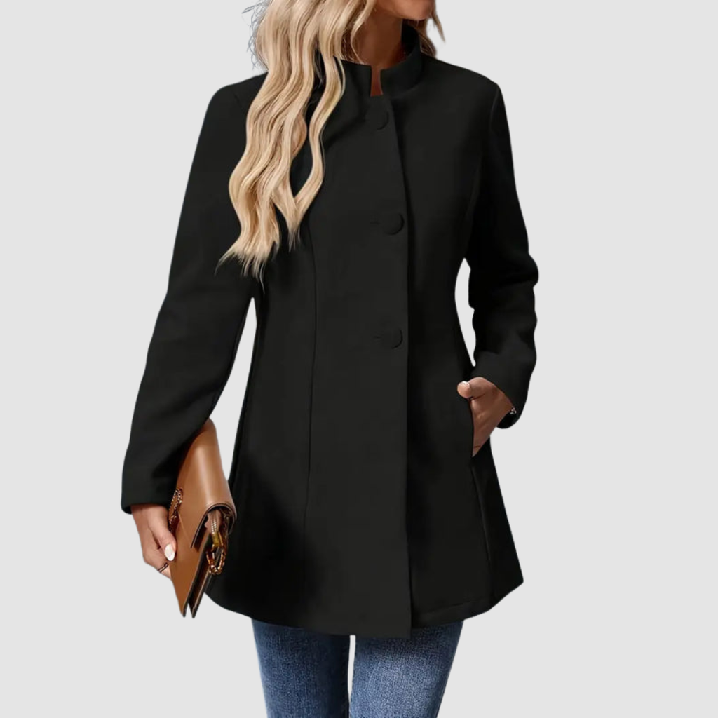 P|H - Stand Collar Longline Jacket for Women Ruth