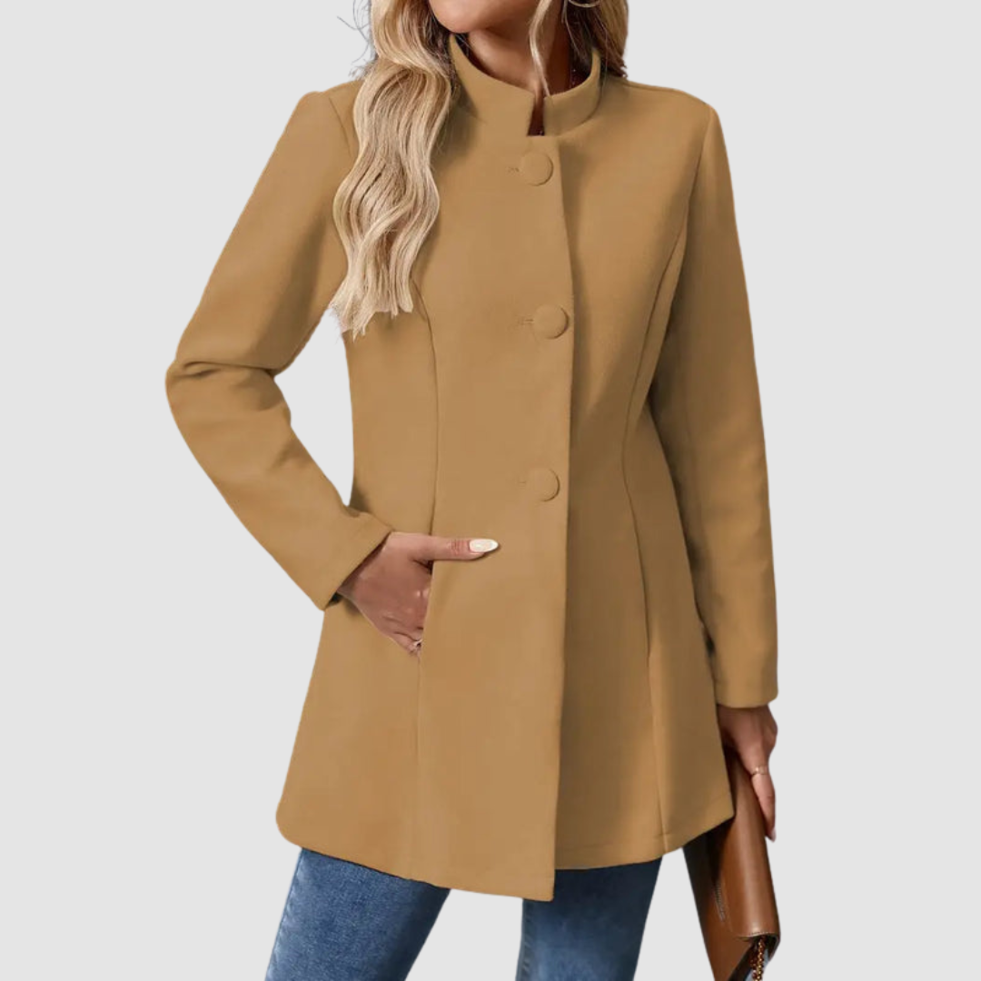 P|H - Stand Collar Longline Jacket for Women Ruth