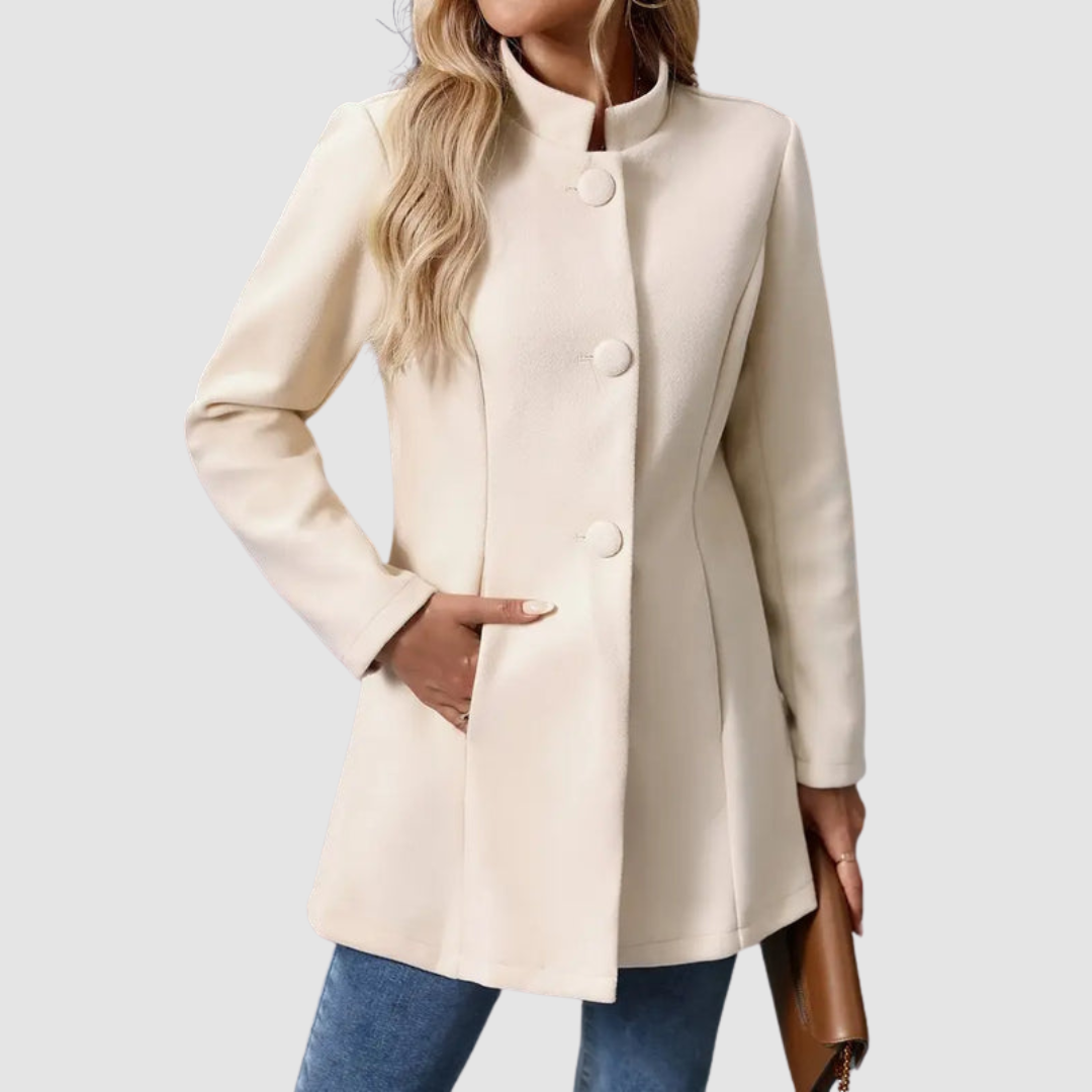 P|H - Stand Collar Longline Jacket for Women Ruth