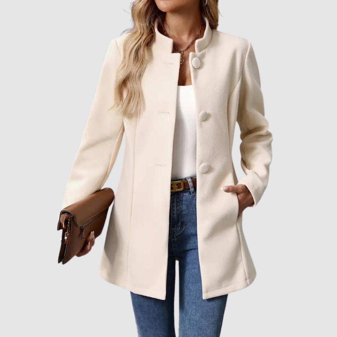P|H - Stand Collar Longline Jacket for Women Ruth