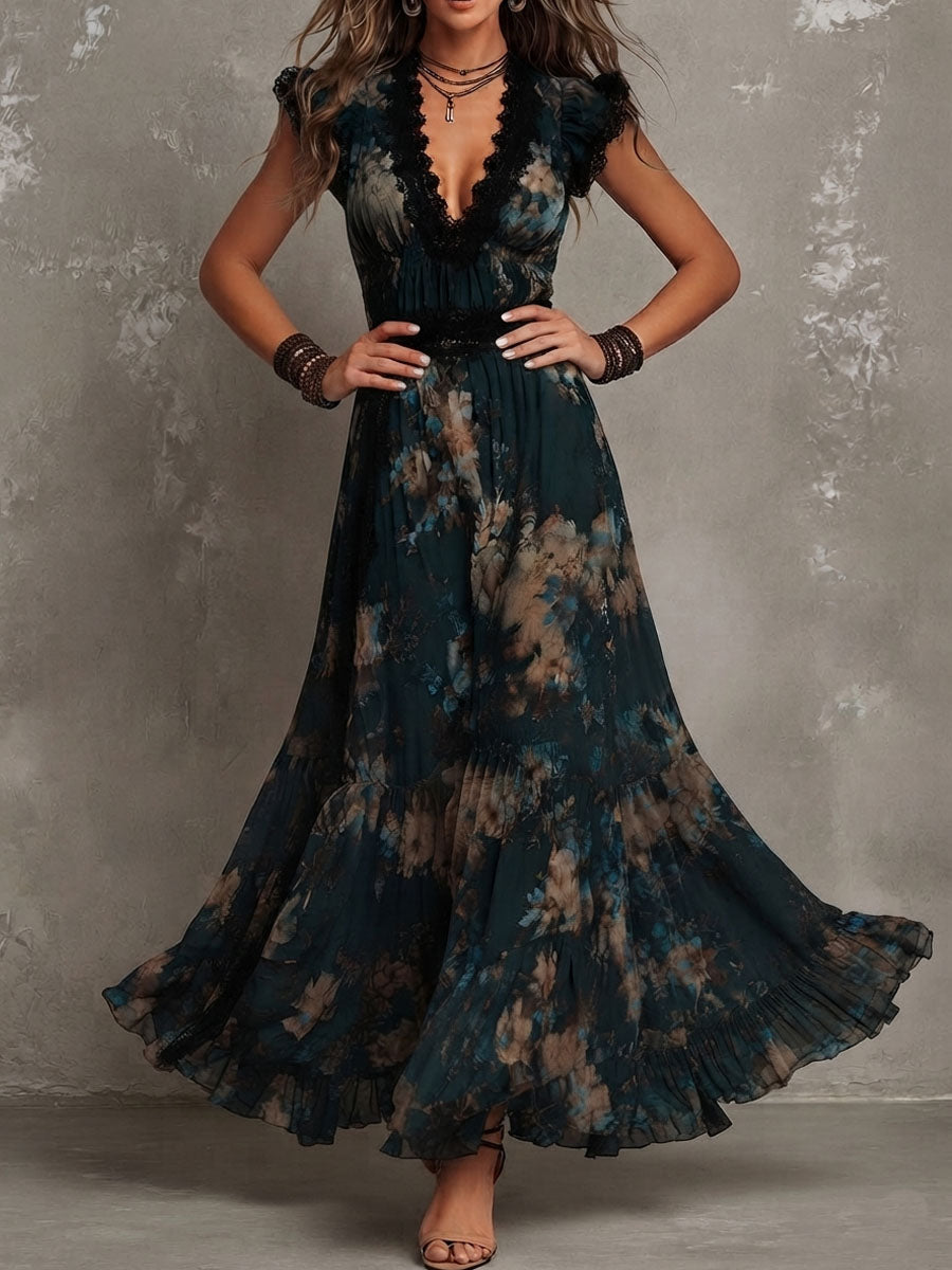 P|H - Tiered Floral Maxi Dress for Women Diane