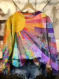 P|H - Sun Ray Print Crewneck Top Sharon