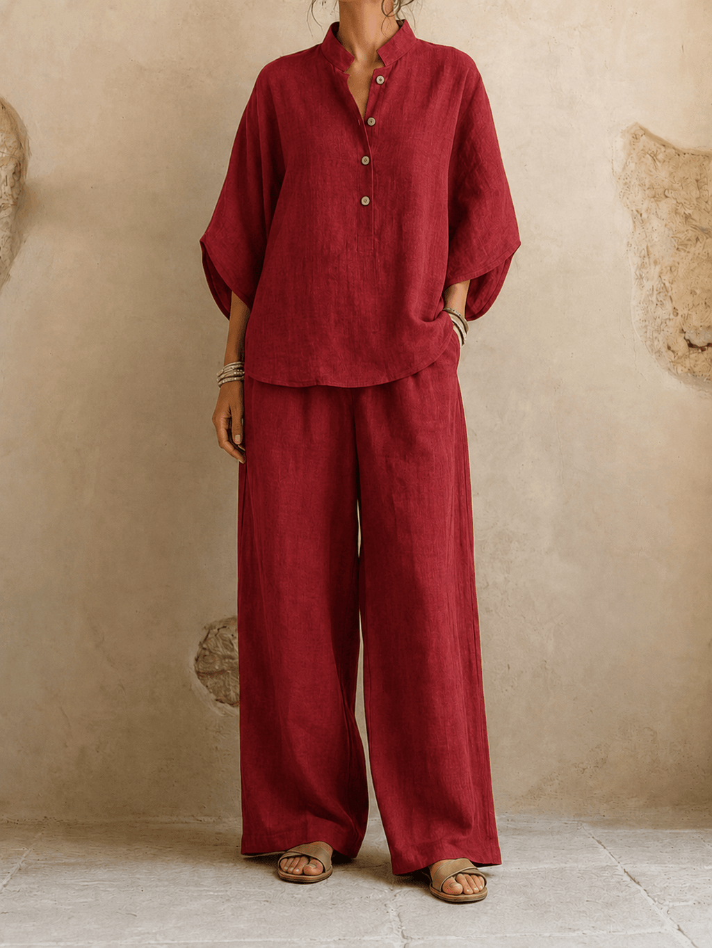 P|H - Relaxed Batwing Two-Piece Set Carol