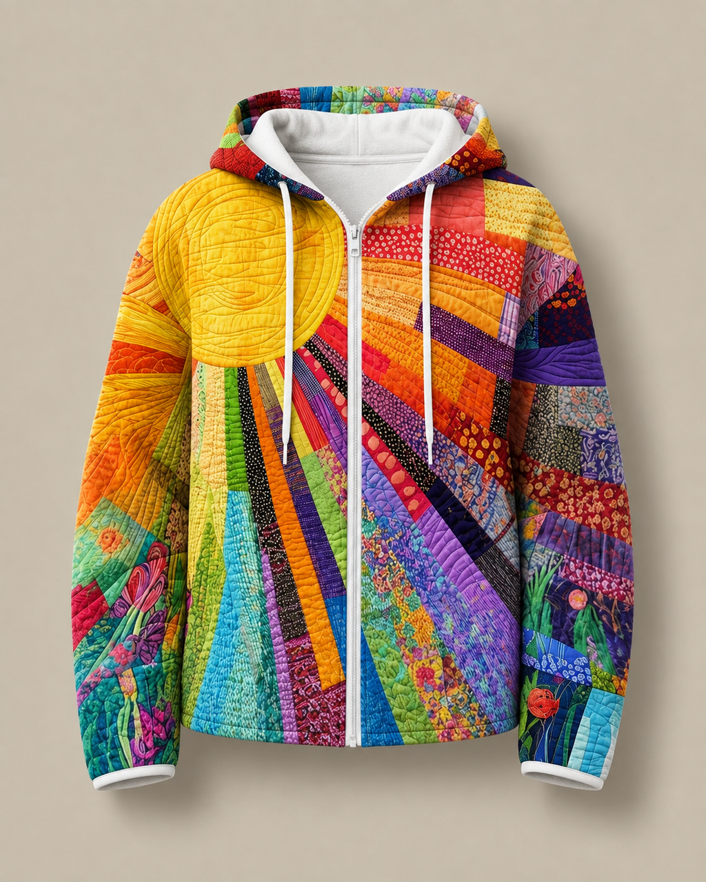 P|H - Quilted Sunburst Zip Hoodie Theresa