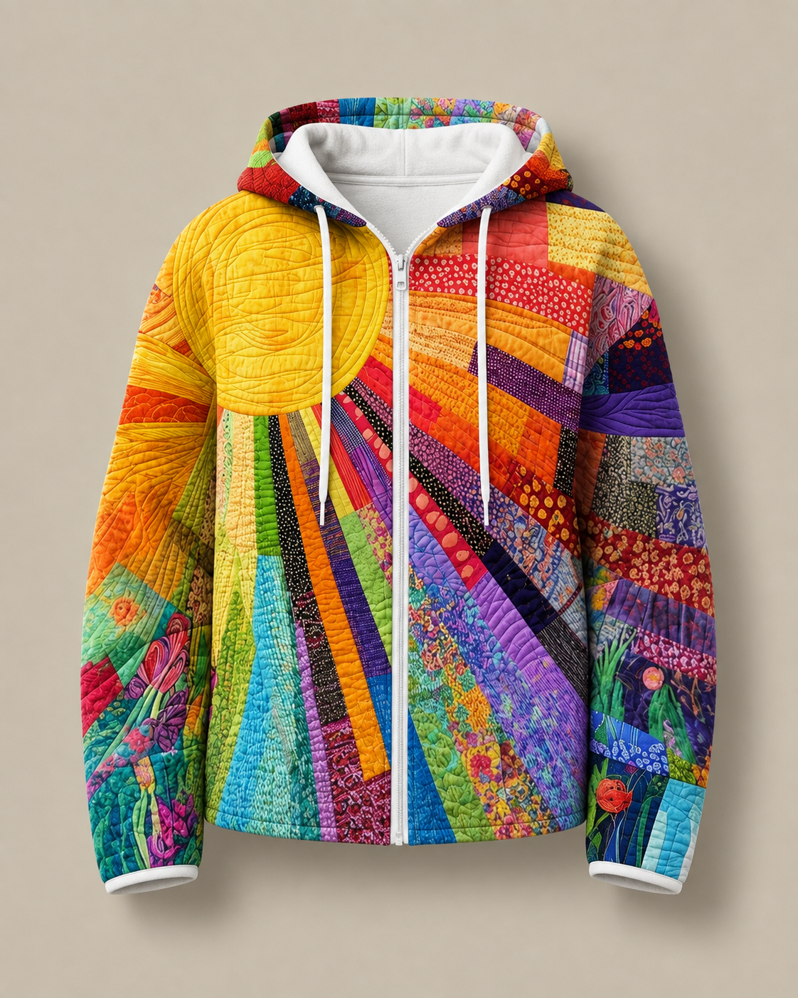 P|H - Quilted Sunburst Zip Hoodie Theresa