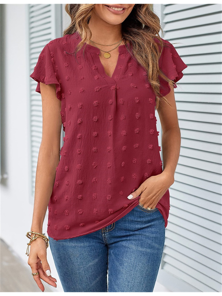 P|H - Chic Patchwork Ruffle Blouse Kari