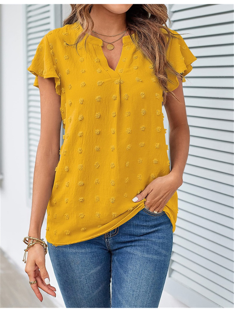 P|H - Chic Patchwork Ruffle Blouse Kari