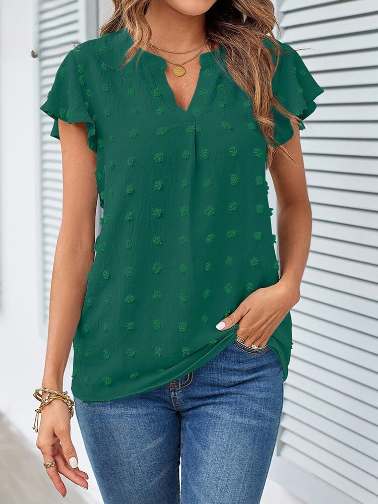 P|H - Chic Patchwork Ruffle Blouse Kari