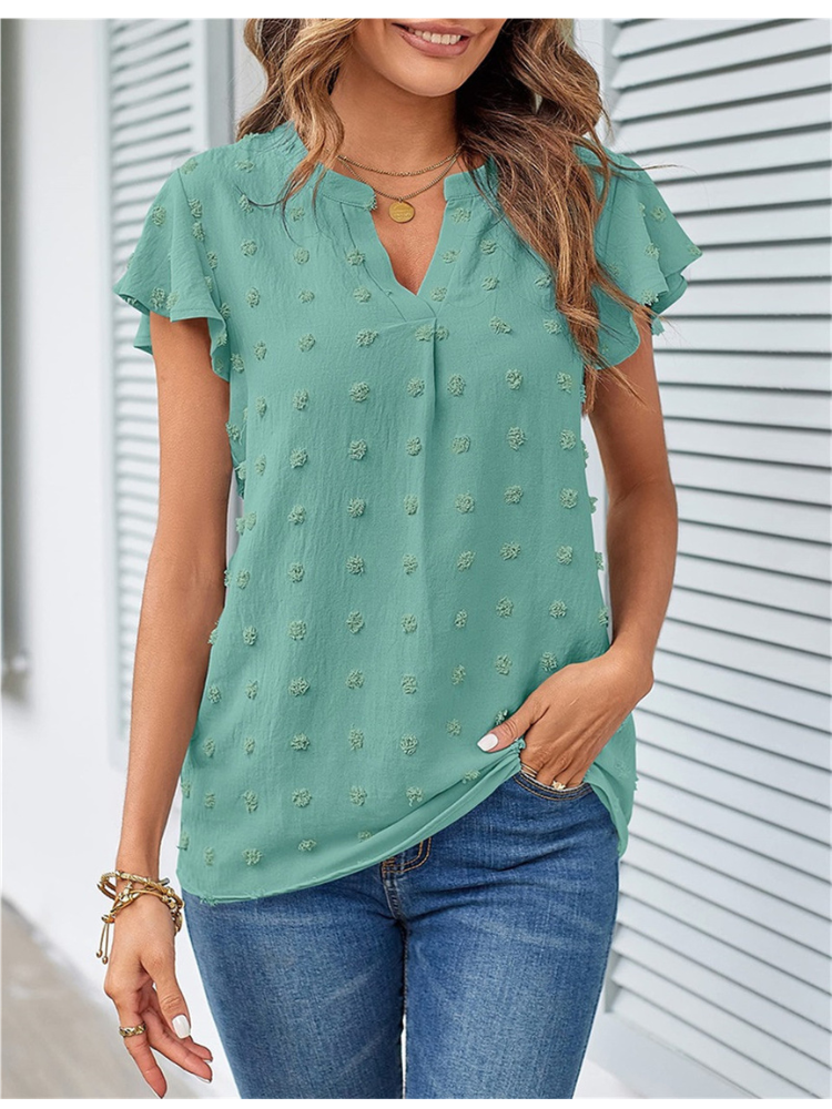 P|H - Chic Patchwork Ruffle Blouse Kari