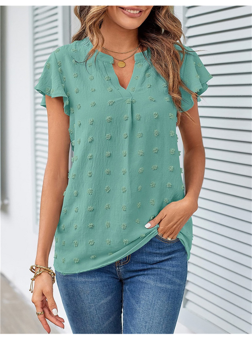 P|H - Chic Patchwork Ruffle Blouse Kari