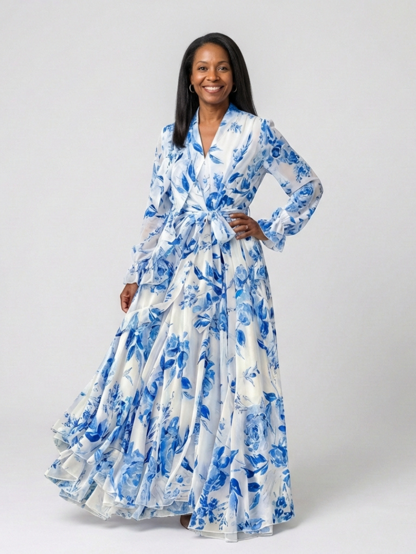 P|H - Floral Wrap Maxi Dress Lillian