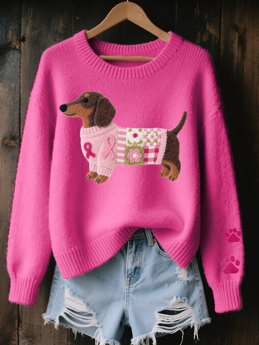 P|H - Dachshund Motif Knit Sweater Ruth