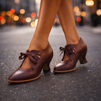 P|H - Elegant Lace-Up Mid Heels Eleanor