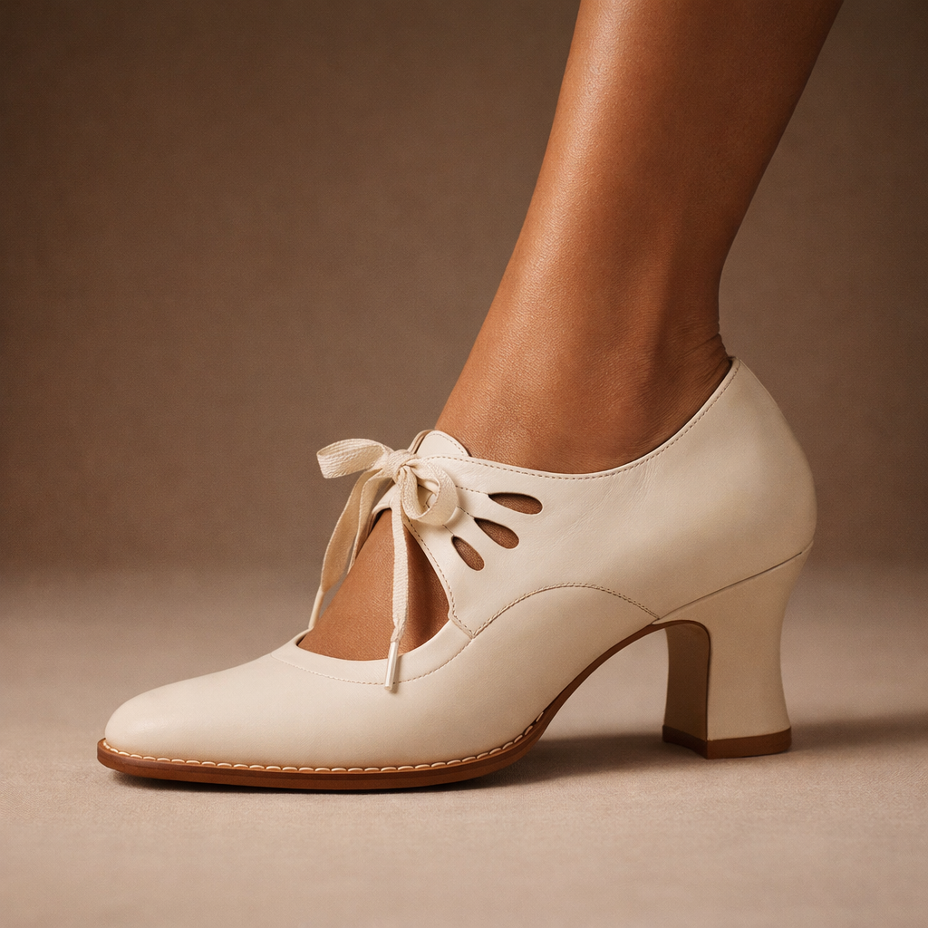 P|H - Elegant Lace-Up Mid Heels Eleanor