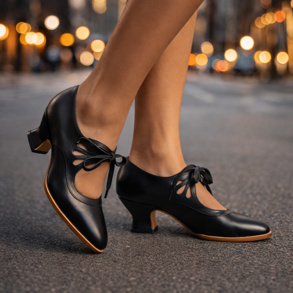 P|H - Elegant Lace-Up Mid Heels Eleanor