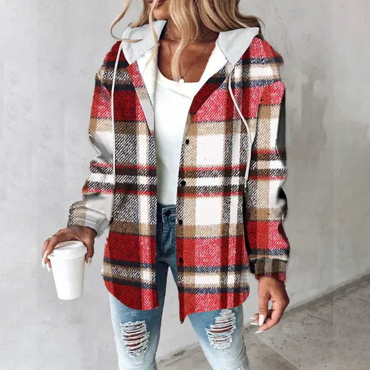 P|H - Hooded Plaid Shirt Jacket Carol