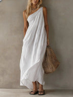 P|H - Asymmetric Draped Maxi Dress Barbara