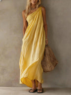 P|H - Asymmetric Draped Maxi Dress Barbara