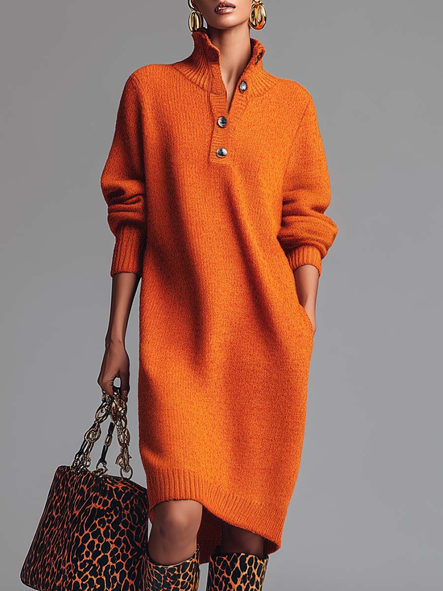 P|H - Knit Button Dress Lucy