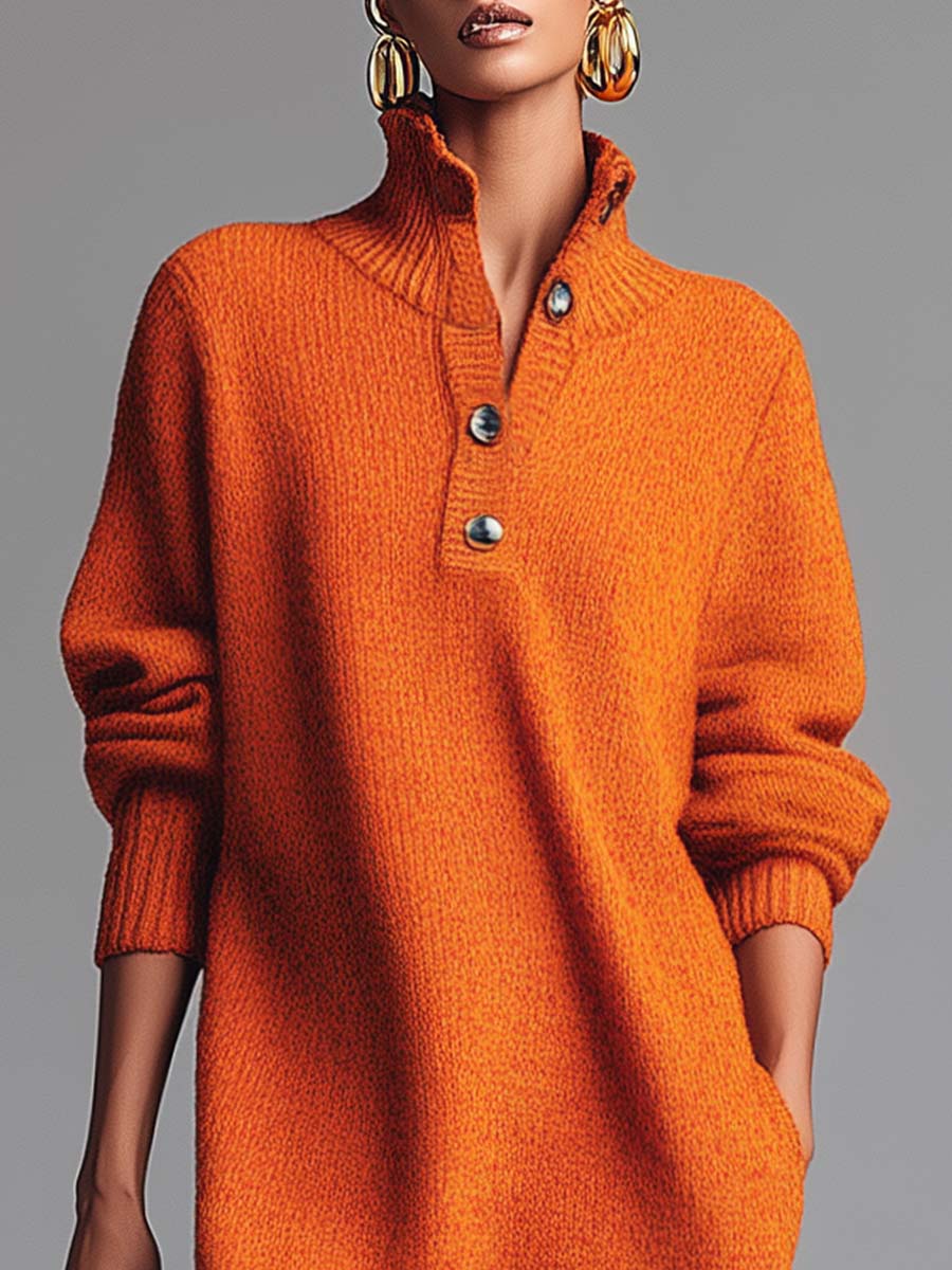 P|H - Knit Button Dress Lucy